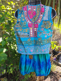 Image 5 of Mykonos Jewelled Waistcoat - Turquoise 6-8 uk