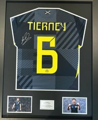 Signed Framed Kieran Tierney Scotland Shirt