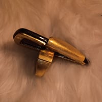 Image 3 of BLACK STONE & GOLD RING