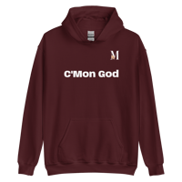 Image 3 of MamaFe's White Font C'Mon God" Unisex Hoodie