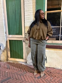 Image 3 of Suede Bomber Jacket 