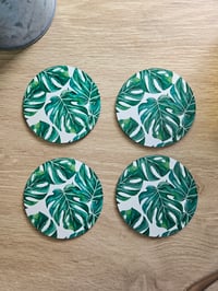 Image 2 of Monstera Coasters - 4 pack