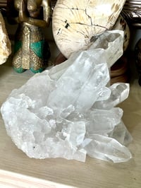 Image 1 of Large Clear Quartz Points Cluster Statement Piece #2595