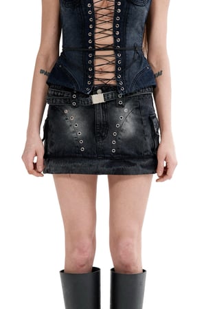 Image of K16CH1 - Flared Convertible Maxi Skirt