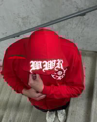 Image 4 of RED WWR ZIP UP HOODIE