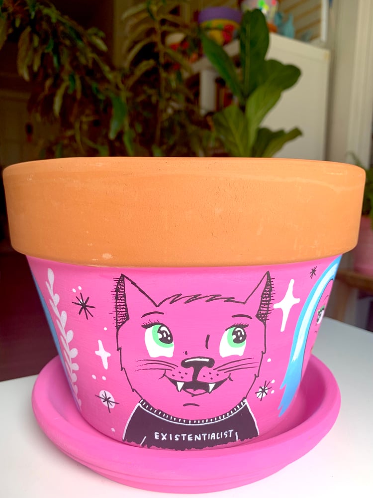 Image of "PMA is the way" terra cotta pot