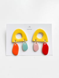 Paire de boucles d'oreilles céramique TRIPTA multico