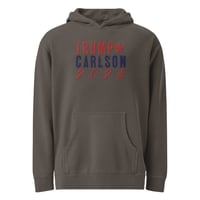 Image 3 of Trump Carlson 2024 Embroidered - Unisex pigment-dyed hoodie from PatriotsCo.com