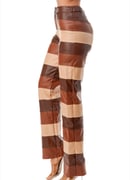 Image of Patchwork Faux Leather Pants 