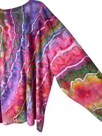 Image 9 of 4XL Unisex Adult Soft Long Sleeve Tee in Euphoria Geode Ice Dye