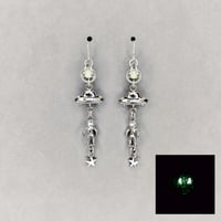 Image 1 of Glow-in-the-Dark Space Shoulder Duster Earrings