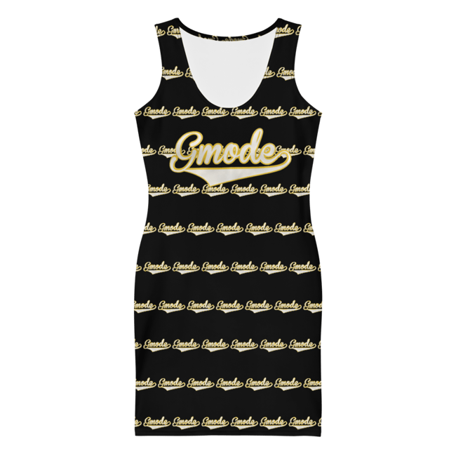 Gmode Print Black  Sew Dress 