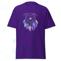 Image 6 of Unisex classic tee, Dream In Color Dreamcatcher Western  Feathers Jeweltones