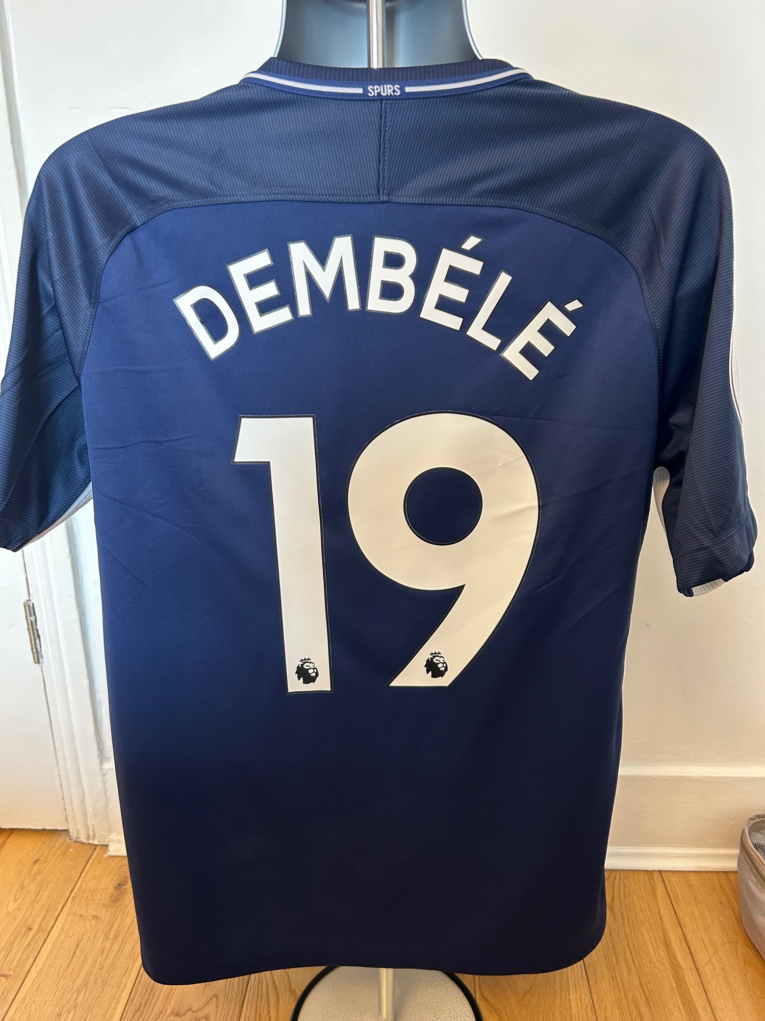 Image of Tottenham Hotspur “DEMBELE 19” 2017/18 Away Shirt + PL patches (L)