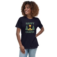 Image 2 of Women's Relaxed T-Shirt, Happy Camper T-Shirt | Camping Outdoor Adventure Graphic Tee