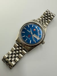 Image 4 of Rado Purple Horse Day Date Blue Dial Stainless Steel Automatic Men’s Watch