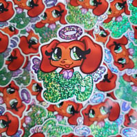 Image 3 of LPS Popular Brooke/Savvy 3" Glitter Stickers