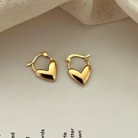 Image 3 of SHANICE 100% S925 Sterling Silver Large Heart Hoop Earrings For Women Stainless Steel Statement Earr