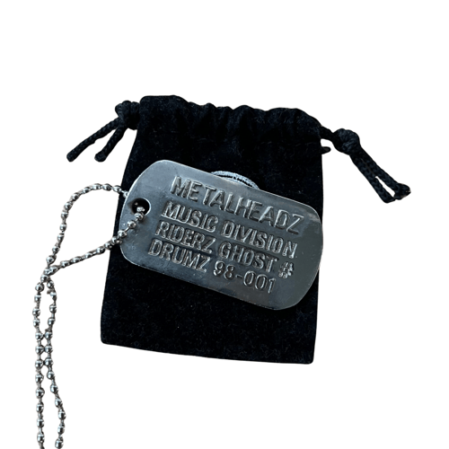 Image of Vintage original Metalheadz limited edition dog tag 2008