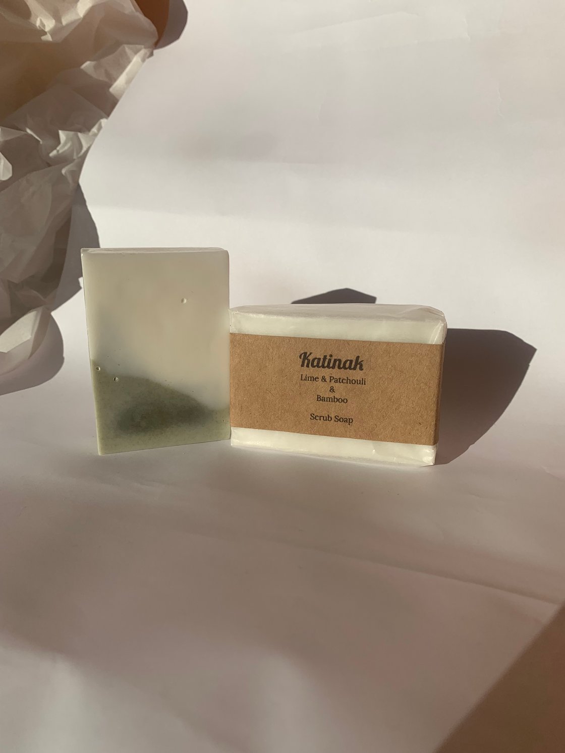 Image of Lime & Patchouli with Bambo Poweder Scrub Soap