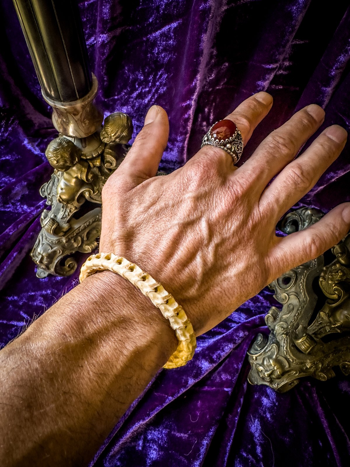 Serpentine Snake - Bone Bracelet | Madame Macabre's House of