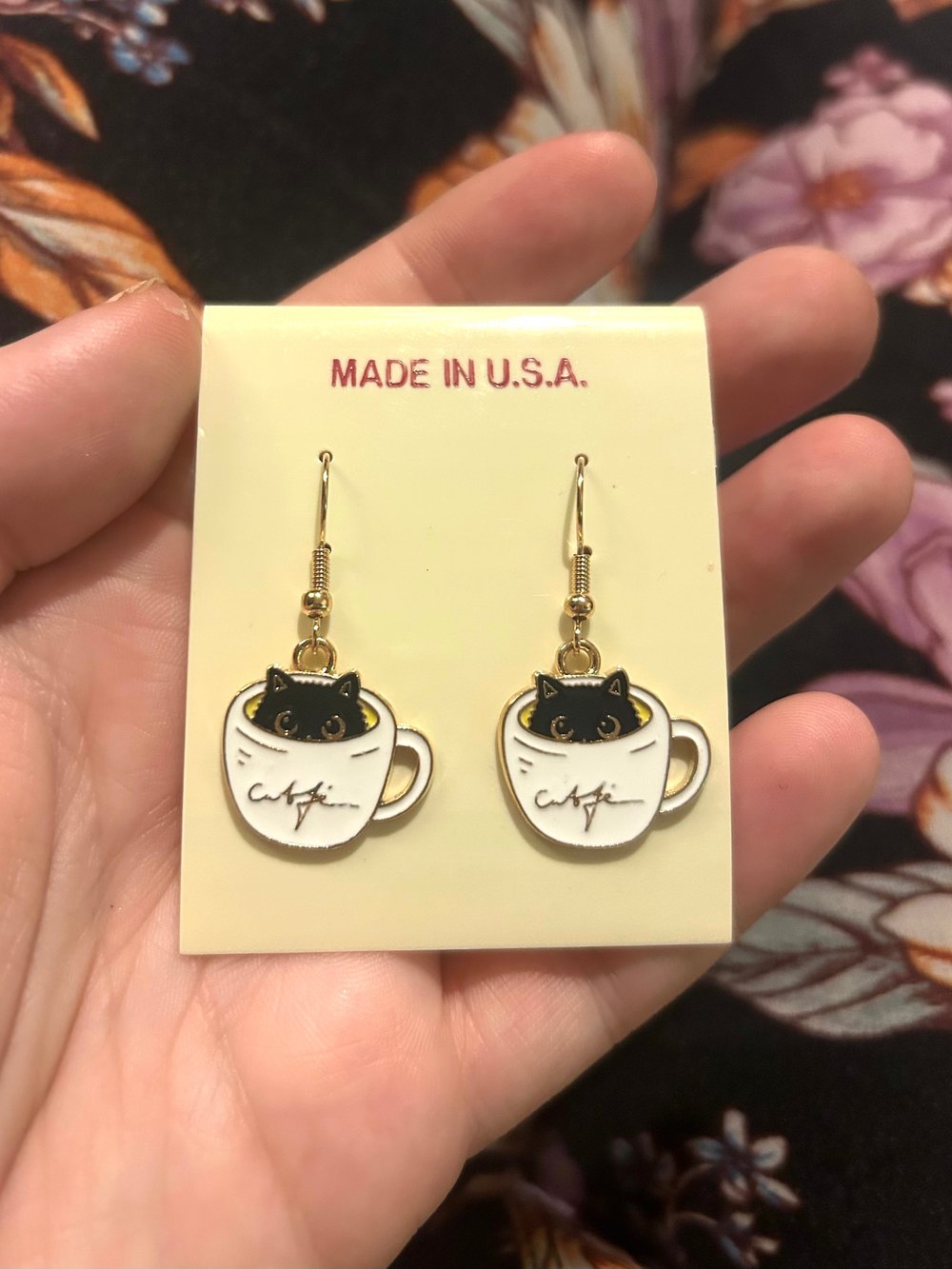 Image of Cats N’ Coffee Earrings 