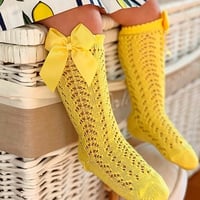 Image 3 of Open Knit Bow Socks 