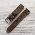 Horween Shell Cordovan Racing Strap - Dark Brown