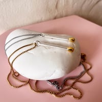 Image 2 of Silver and Gold Matchstick Necklace