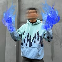 Image 5 of (L fit XL) Nike Hoodie Double Flame Series BCyan "Zqina" 549