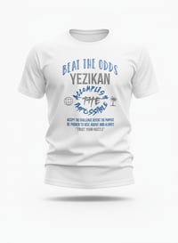 Image 3 of YB White Beat The Odds Inspirational Graphic T-Shirt