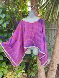 Image 2 of Poncho Woodstock Top -free size purple
