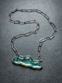 Image 3 of Bulla Pendant Necklace 12: Mint Cloud