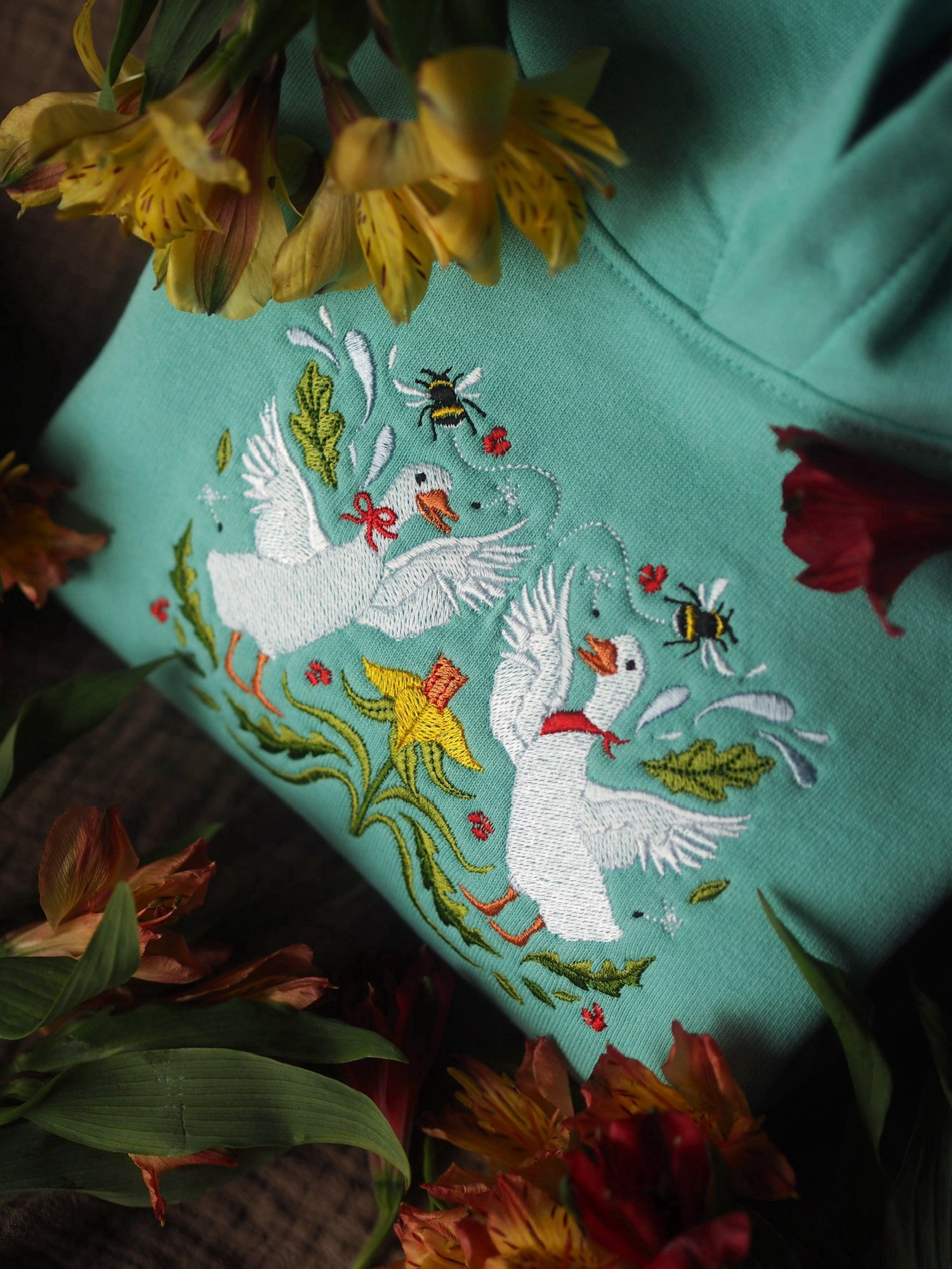 Image of Symmetry In Spring - Pool Blue Hoody