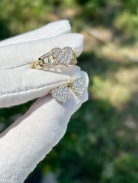 Image 3 of Heart Earrings with Matching Heart Ring – Custom Set for Women, Gift for Her