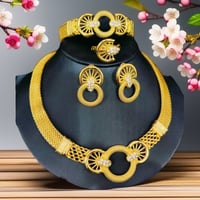 Image 2 of Golden Rope Pendant Jewelry Set