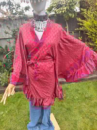 Image 9 of Amara Wrap dress -Red and Purple