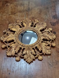 Image 2 of Small Golden Convex Mirror