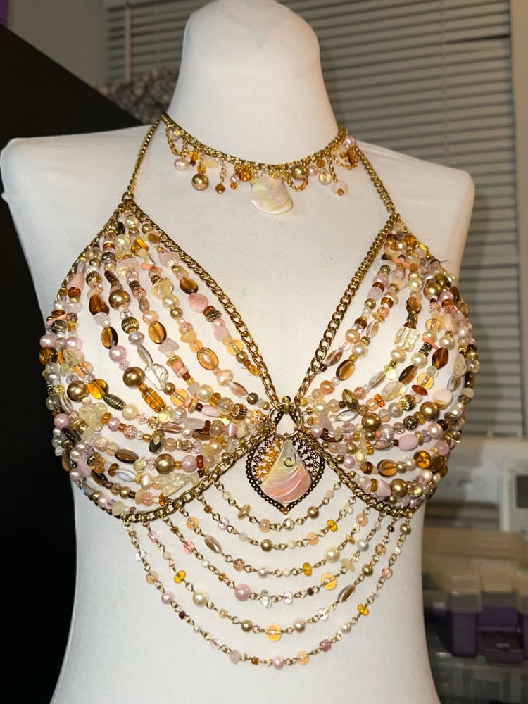 Image of Gold Beaded Harness- PREORDER
