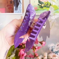 Image 4 of BTS Borahae Whale Hair Claw Clip