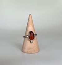 Image 1 of Boho Amber Sea Glass Ring size N 