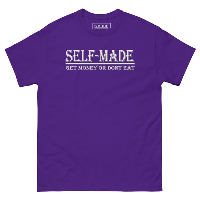 Selfmade  classic tee white writing
