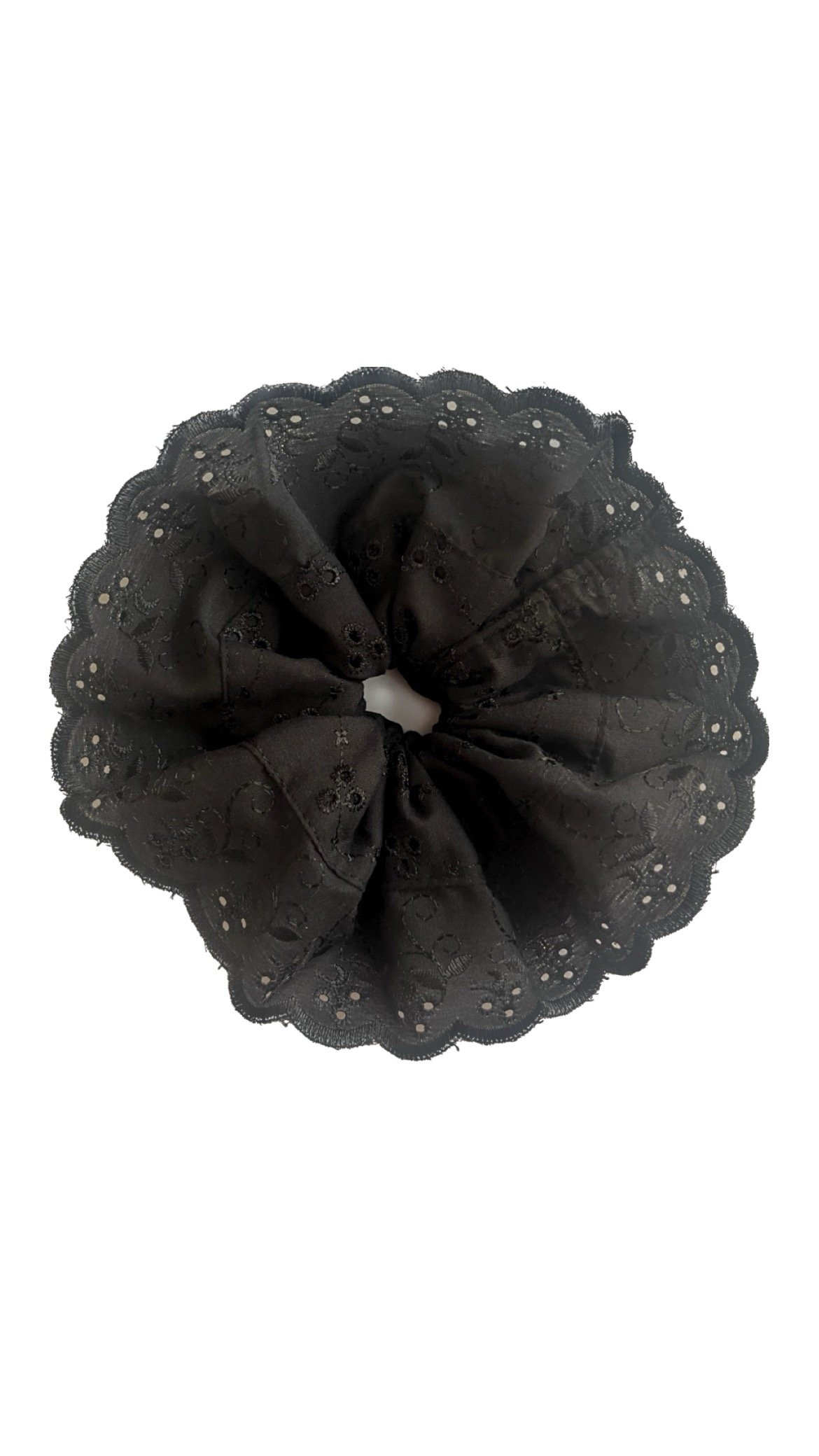 Black Xl Lace Scrunchie