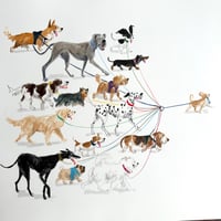 Image 2 of ORIGINAL ARTWORK - Dog Walker -  50x40cm