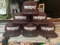 Brown placaso snap backs 