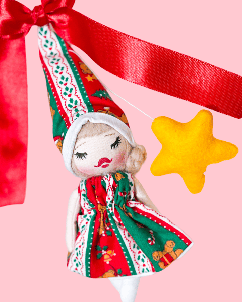 Image of ORNAMENT ELF ART DOLL #11