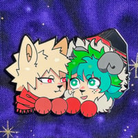 Winter BakuDeku Enamel Pin