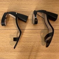 Image 7 of Stuart Weitzman Black Ankle Strap Open Toe Genuine Leather Women's Sandals