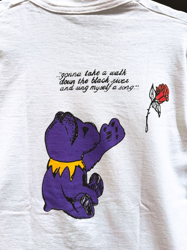 Grateful Dead 1995 Black Muddy River Garcia Remembrance Lot T-Shirt - Size L