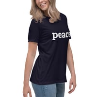 Image 4 of Women's Relaxed T-Shirt, Peace Tee